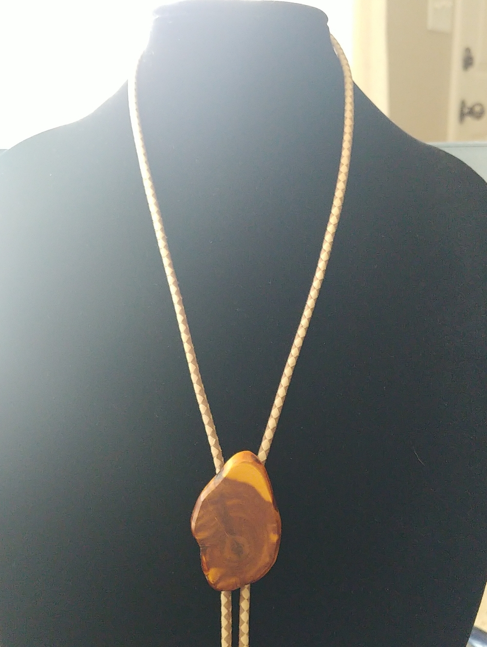 Wood bolo tie